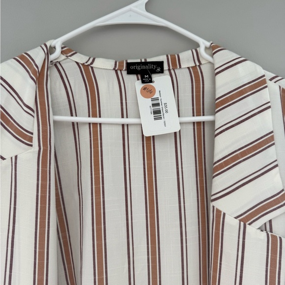 Striped Open-Front Cardigan - Picture 3 of 5